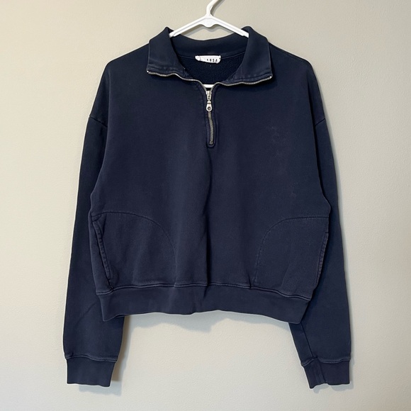 Lacausa Cosmo Zip Up Sweatshirt Navy M - Picture 1 of 6